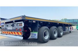 Triple Axle Flatbed Semi Trailer with Front Wall will export to El Salvador