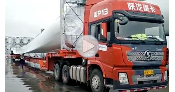 Chile Customers Use Extendable Blade Trailer to Transport Wind Blades