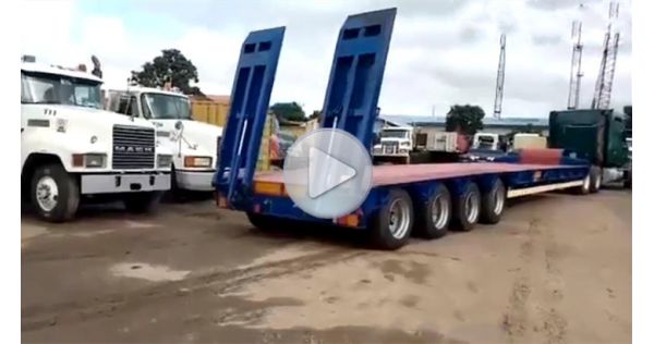 4 Axle 100T Lowbed Trailer Feedback from African customer