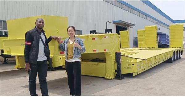 Angola Customer Ordered 150 Ton Low Bed Truck Trailer from TITAN VEHICLE