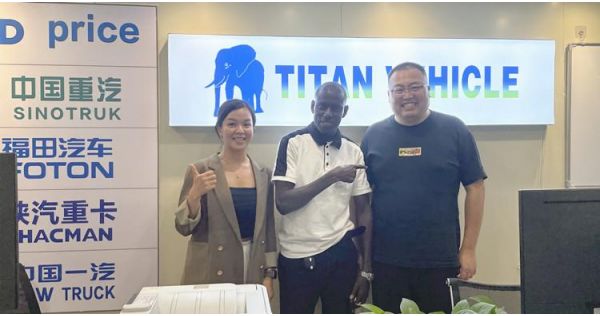 Senegalese Customer Visited TITAN Guangzhou Office and Wanted to Buy Flatbed Trailer
