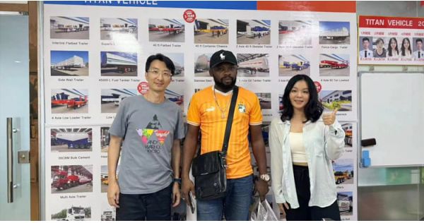 Guinea Customers Visited TITAN Vehicle and Ordered a Oil Tanker Trailer