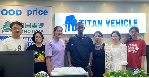 Senegalese Customers Visit TITAN VEHICLE to Buy End Dump Trailer