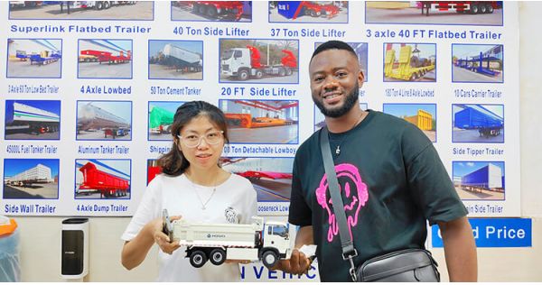 Tanzanian Customers Come to TITAN VEHICLE to Buy Flatbed Truck Trailer