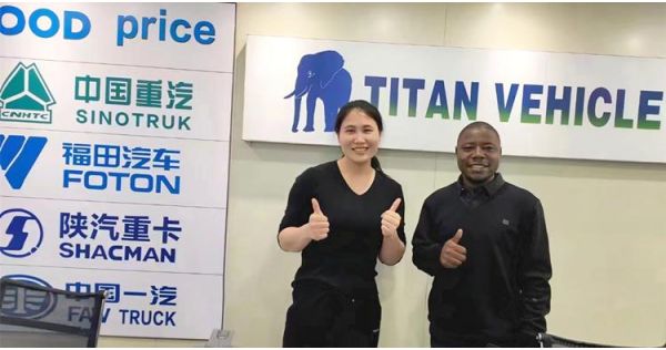 Tanzanian Customer Visit TITAN for 3 Axle Lowbed Semi Trailer