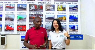 Trinidad Customers Visit Titan Vehicle to Buy 100 Ton Removable Gooseneck Trailer