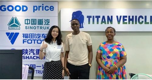 Nigerian Customer Visit TITAN to Buy 4 Axle Low Loader Trailer