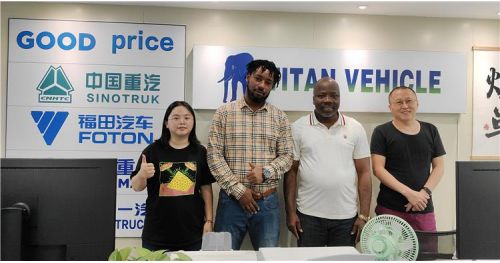 Senegal Customer Buying 60 Ton Tipper Trailer from TITAN VEHICLE