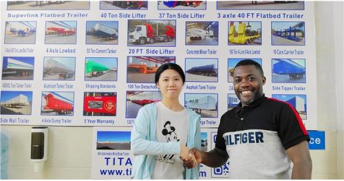 Jamaica Customers' Visit to TITAN Buying 30000 Liters Acid Tanker Trailer