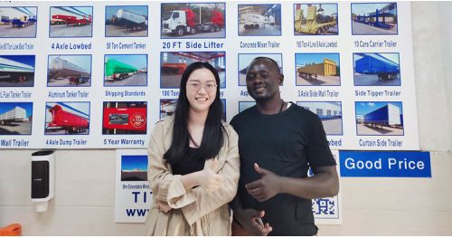 Kenya Customers Technical Exchange with Semi Low Bed Trailer at TITAN Office