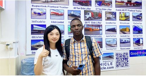 Nigerian Customers Visited TITAN VEHICLE to Purchase 3 Axle Bitumen Tanker Trailer