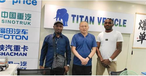 Tanzanian Customers Buying 4 Axle Flatbed Trailer from TITAN VEHICLE