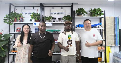 Cameroon Customers Visited TITAN and Ordered a Tri Axle 60 Ton Dropside Trailer