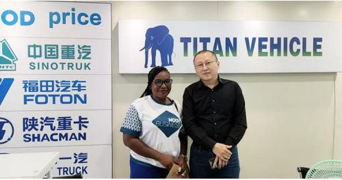Kenyan Customers Visit Titan Vehicle to Buy 4 Axle Flatbed Trailer
