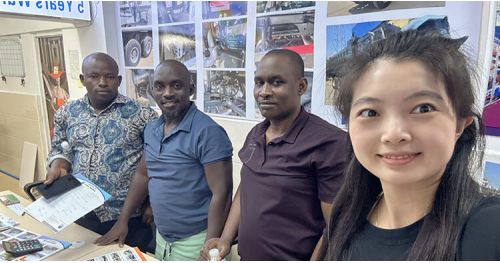 Jamaican Customers Came to Titan Vehicle to Buy 3 Axle Fuel Tanker Trailer