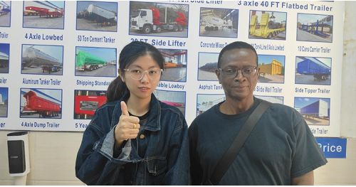 Guyana Visited Titan Vehicle and Successfully Purchased a 3 Axle Semi Dump Trailer