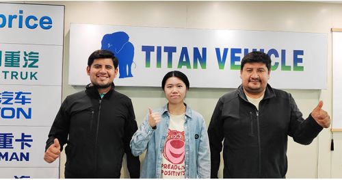Namibia Customer Came to TITAN Vehicle to Purchase 40 Ft Flatbed Trailer