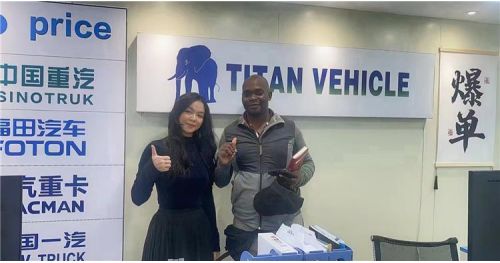 Senegal Customer Visits TITAN VEHICLE for 2 Axle Fence Cargo Trailer