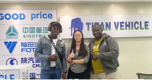 Cameroonian Customers Came to Titan Vehicle to Buy 40 Ft Flatbed Semi Trailer