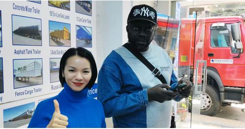 Tanzanian Customers Come to Titan Vehicle to Buy 3 Axle 45000 Liters Fuel Tanker Trailer