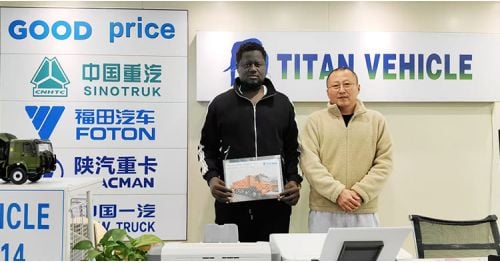 Guam Customer Came to TITAN Vehicle to Purchase Used Shacman H3000 Dump Truck