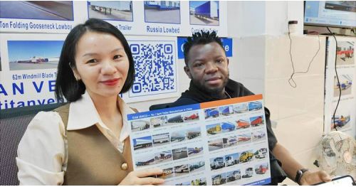 Nigeria Customer Visit TITAN to Buy 4 Axle 100 Ton Detachable Low Bed Trailer