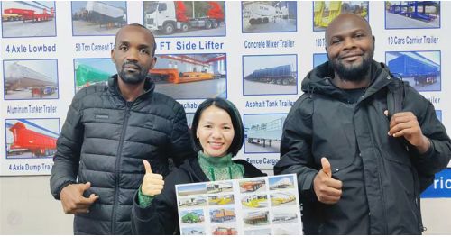 Namibian Customers Come to TITAN to Buy Superlink Flatbed Trailer