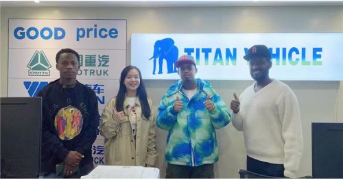 Jamaica Customers' Visit to Guangzhou TITAN VEHICLE 3 Axle Removable Gooseneck Trailer