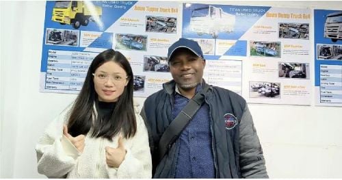 Burkina Faso Customer Visit TITAN Bought Used Howo Tractor Truck