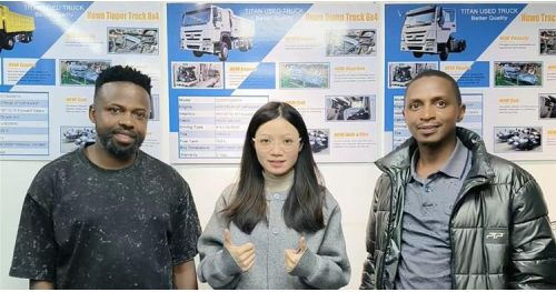 Ugandan Customers Come to TITAN to buy Used Howo Crane Truck