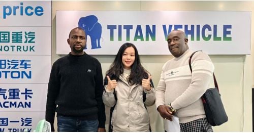 Tanzanian Customers Came to Titan to Buy 3 Axle Semi Dump Trailer