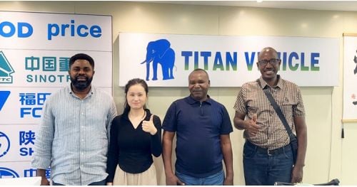 Sudanese Customers Came to Titan to Buy 3 Axle Fence Semi Trailer