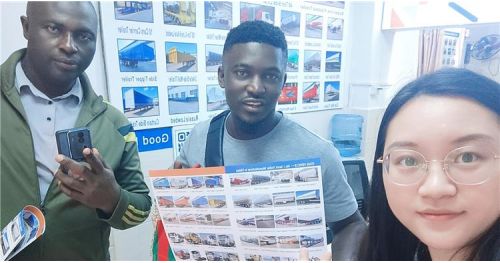 Ghana Customers Come to TITAN to Buy 2 Axle Lowbed Trailer