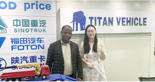 Congolese Customer Visit TITAN to Buy 40 CBM Bulk Cement Tanker Trailer