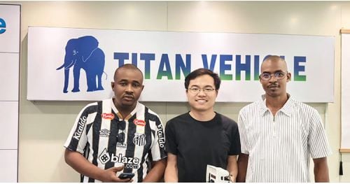 Tanzania Customers Come to Titan to Buy 45000 Liters Stainless Steel Petrol Tanker Trailer 
