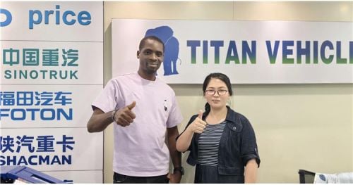 Nigeria Customers Come to TITAN to Buy 3 Axle 80 Ton Lowboy Trailer