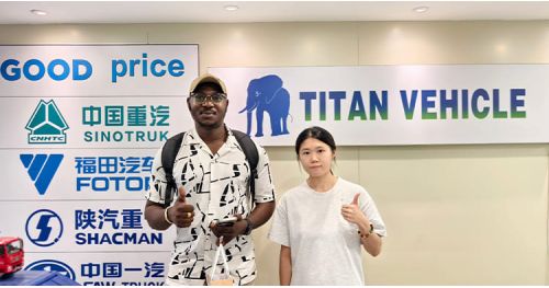 Jamaican Customer Visit TITAN to Buy Skeleton Container Trailer 