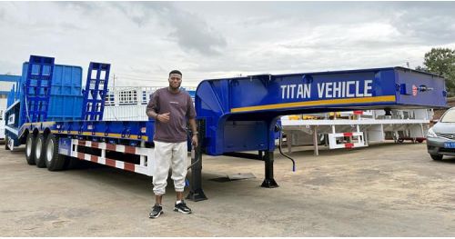Tanzania Customer Visit TITAN Factory to Buy Low Bed Trailer