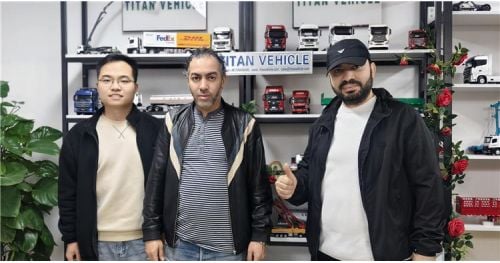 Turkmenistan Customers Visit TITAN Factory to Buy 100 Ton Low Bed Trailer