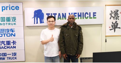 Congolese Customer came to TITAN to Buy Truck Flatbed Trailer
