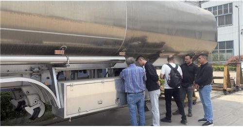 Customer from Costa Rica Visit TITAN to Buy Aluminum Tanker Trailer