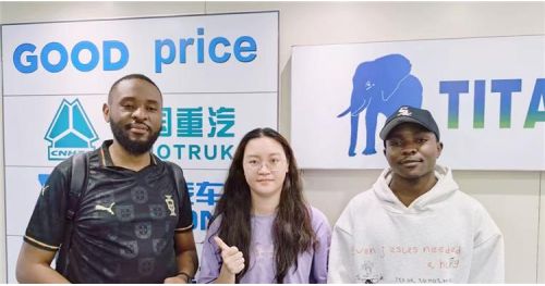 Senegalese Customer Visit TITAN to Buy 3 Axle 60 Ton Fence Semi Trailer