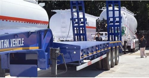 Customer from Angola Visited Titan and Purchased Low Bed Trailer