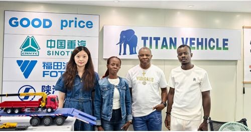 Ghanaian Customer Visited Titan and Bought Skektal Semi Trailer