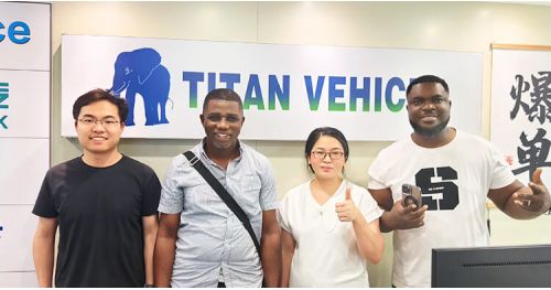 Guyana Clients Visited Titan and Purchased Step Deck Trailers