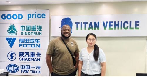Nigerian Customer Visit TITAN to Buy 80 Ton RGN Lowboy Trailer