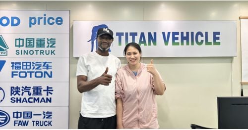 Zimbabwe Customer Visit TITAN to Buy Tri Axle Trailer with Side Wall