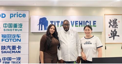 Sierra Leone Customers Came To TITAN to Buy Hydraulic Low Bed Trailer