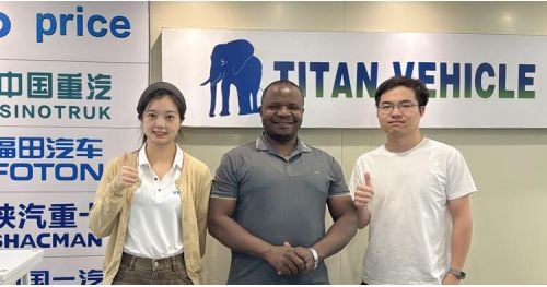 Customer from Ghana Visit TITAN to Buy 4 Axle Fence Semi Trailer