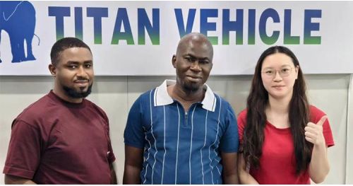 Customers from Saint Lucia Visit TITAN to Buy 4 Axle Flatbed Trailer